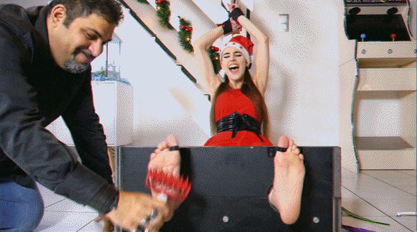 I Asked For An Extremely Ticklish Girl For Christmas Part 02 - The Stocks Punishment - Tickling Test, Laugh [HD/MPEG-4/712 MB]