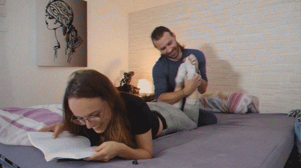 Reading or tickling time for Ella - 2023/FullHD [Domination, Stinky Feet]