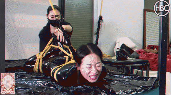 HBC X TBL; Hinako in Latex Catsuit Gets Strictly Hogtied with Latex Tubes and Tickled by Mistress Chiaki ! - 2023/FullHD [Foot Fetish, Tits]