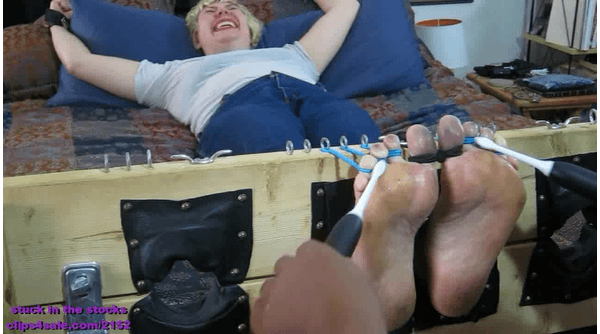 Amazon Annie Tied Down, With Her Dirty Feet Tickled Clean! - 2023/HD [Lesbian Tickling]