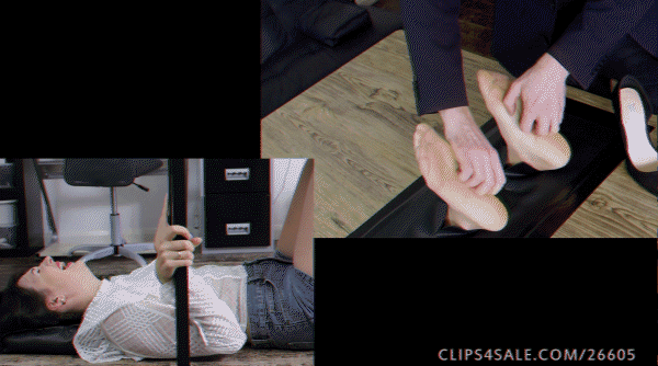 Natasha's Feet Through The Tickle Table! - 2023/HD [Foot Tickling, Tied]