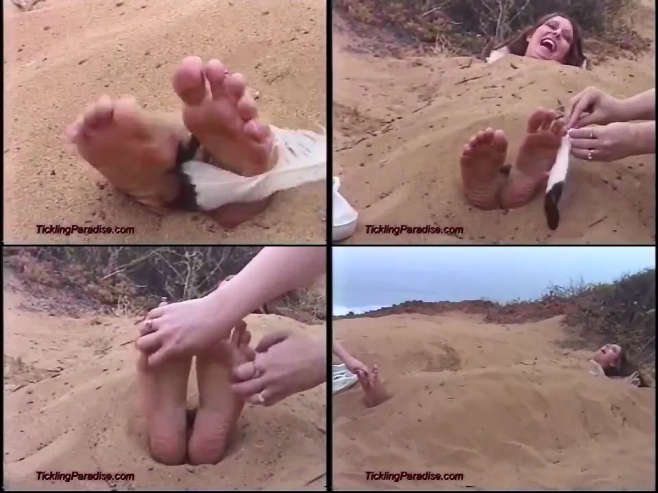 Tickle Buried In Sand - 2023/HD [Foot Fetish, Tits]
